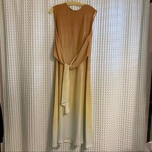 Ombré Lafayette 148 Silk Midi Dress - Size Medium